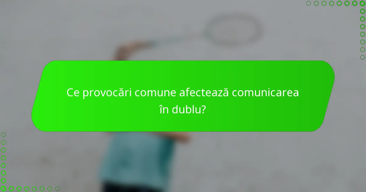 Ce provocări comune afectează comunicarea în dublu?