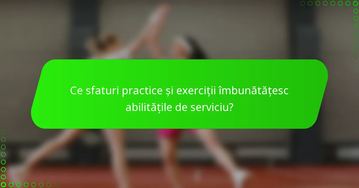 Ce sfaturi practice și exerciții îmbunătățesc abilitățile de serviciu?